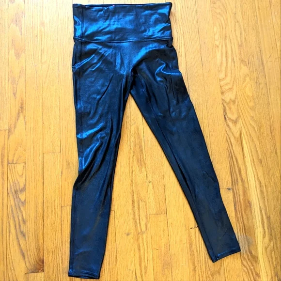 Spanx Faux Leather Leggings Black XL - Picture 1 of 3